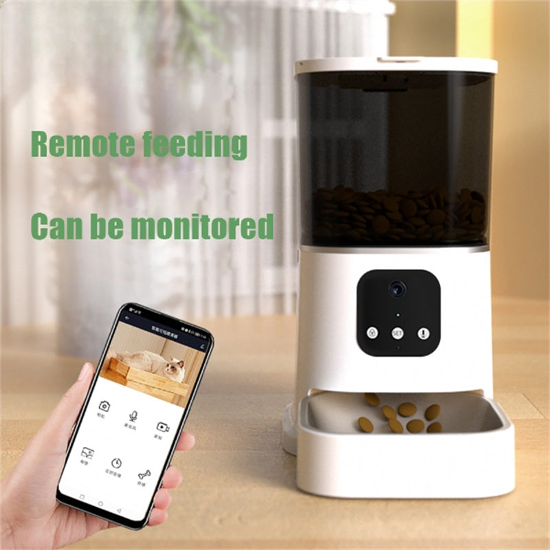 Smart Auto Pet Feeder | WiFi Control, Camera & Voice Recorder