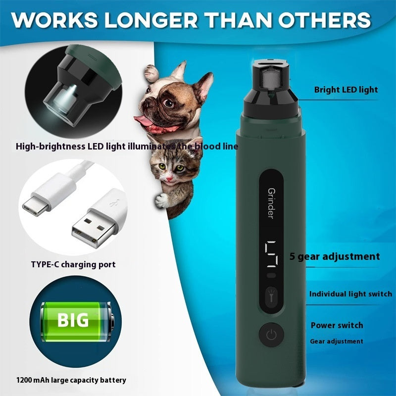 Electric Nail Grinder for Dogs | Quiet & Safe At-Home Grooming