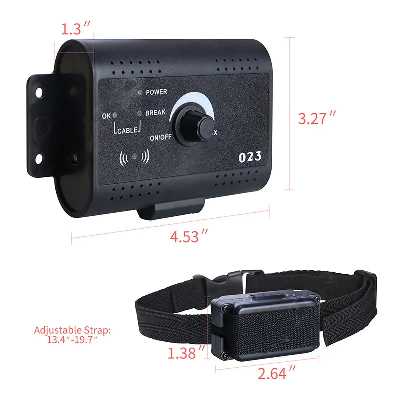 023 Safety Pet Dog Electric Fence With Waterproof Dog Electronic Training Collar Buried Electric Dog Fence Containment System