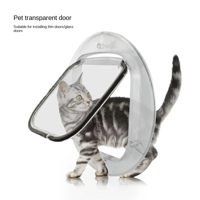 Pet Safety Gate SuppliesCat Door Interior Door Secure Kitten Dog Lock Flap Gate 4 Locking Cat Puppy Door Small Puppy
