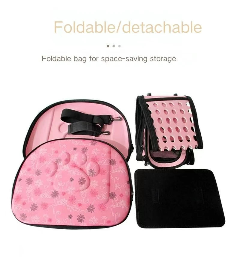 Portable pet travel bag, breathable, foldable, handheld, suitable for dogs and cats