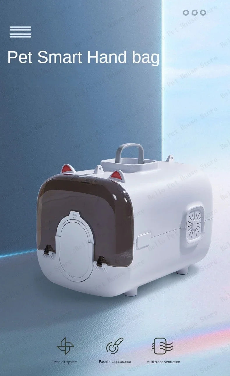 Pet Traveling Bag Intelligent Cat Bag Suitcase Illuminated and Ventilated Large Aviation Pet Transport Box Large Space Pet Box