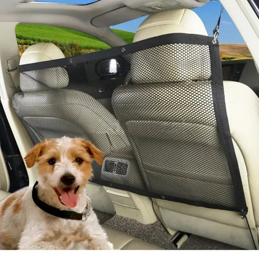 Pet Car Anti-Collision Mesh | Auto-Closing Safety Barrier | Dual-Purpose Isolation Net  Pet Divider Universal Vehicle Protector