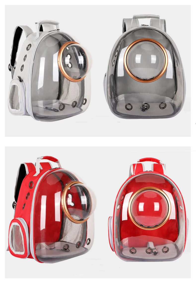 Pet Cat Travel Carrying Bag Space Pet Backpacks Breathable Portable Transparent Puppy Dog Transport Carrier Space Capsule Bags