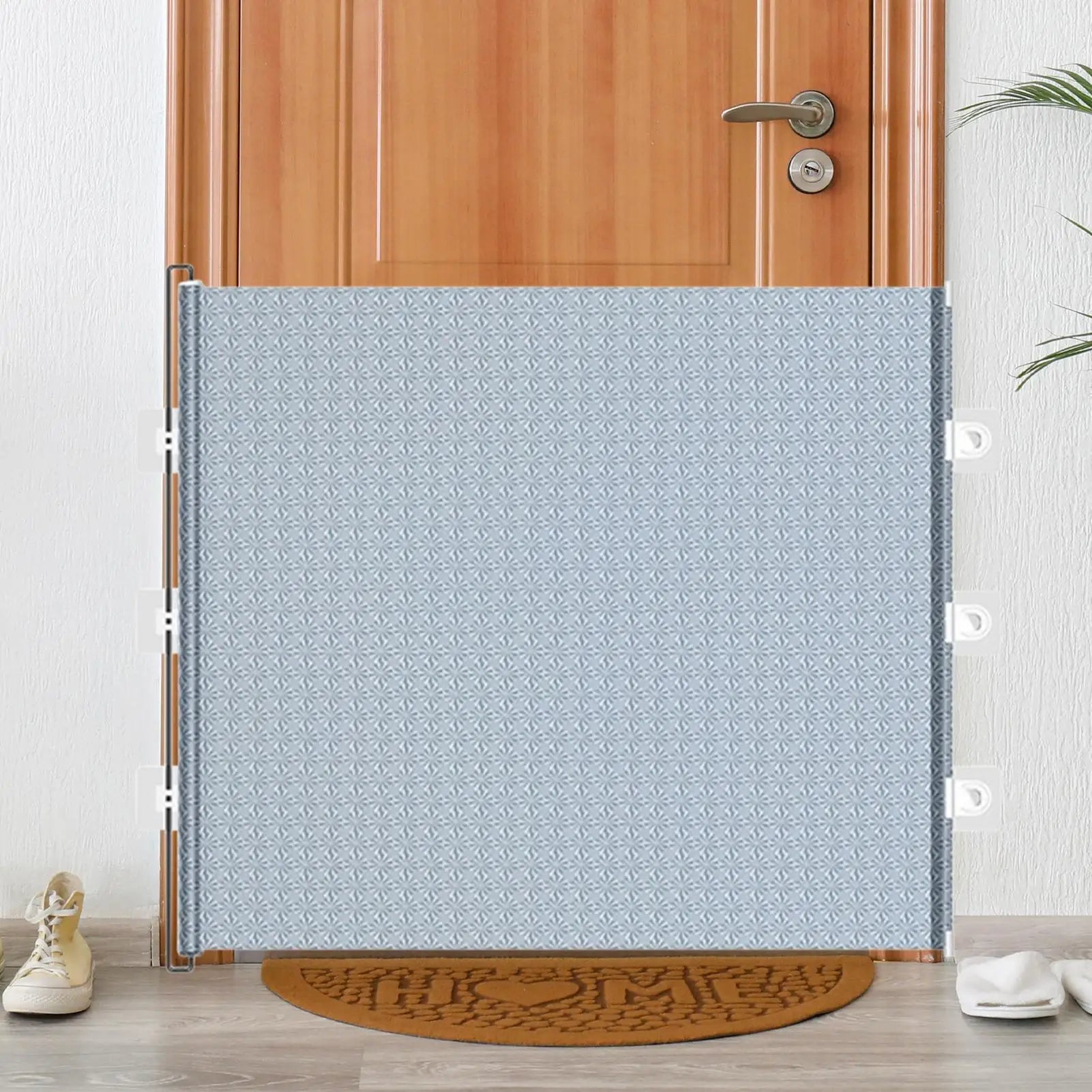 Retractable Pet Safety Gate No-Drill Childproof Net Fence Cat Baffle Protective Sliding Screen for Indoor Staircase Patio Deck