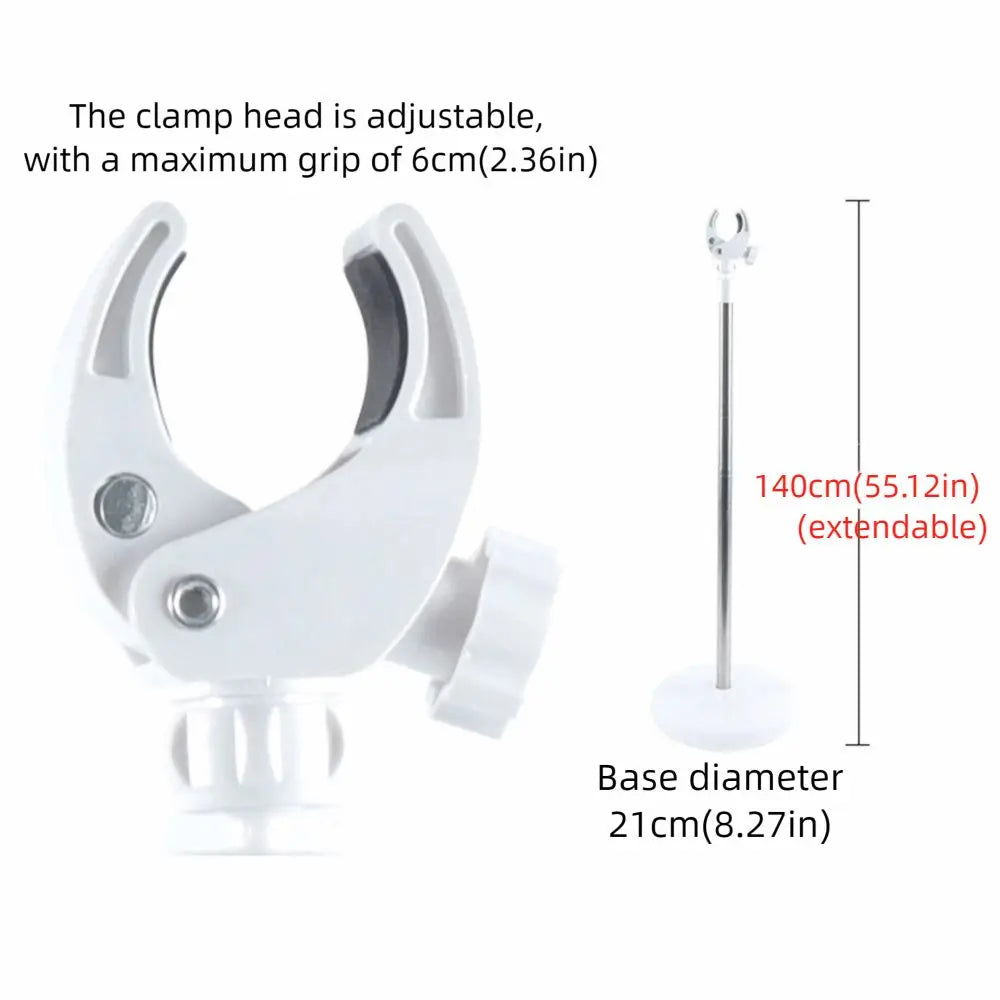 Retractable Pet Hair Dryer Stand Adjustable Height Rotatable Hairdryer Storage Rack Stable Base Universal