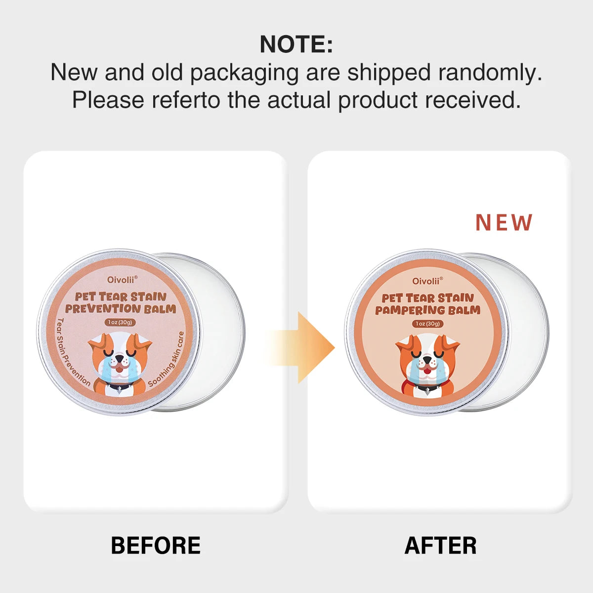 Pet Tear Stain Remover Balm With Brush Gentle Eye Cleaner For Dogs Cats Reduce Tear Marks Safe Non-Irritating Pet Eye Care