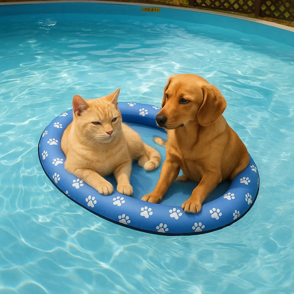 Travel Supplies Foldable Dog Swimming Float Soft PVC Pet Dog Float Cooling Pet Floating Raft for Cats Dogs