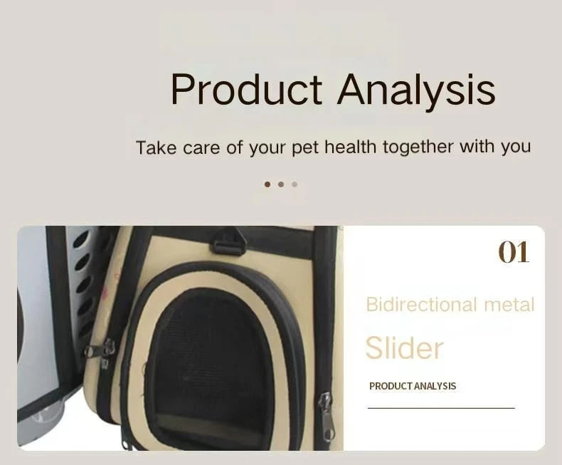 Portable pet travel bag, breathable, foldable, handheld, suitable for dogs and cats