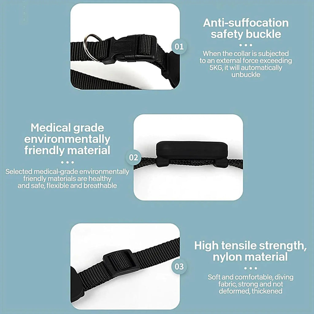 Cat Tracking GPS Collar for Pet Kitten Safety Protection Long-Lasting Battery Pet Cat  Global Locator for Medium Large Puppy