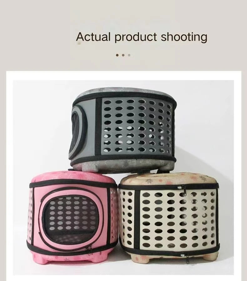 Portable pet travel bag, breathable, foldable, handheld, suitable for dogs and cats