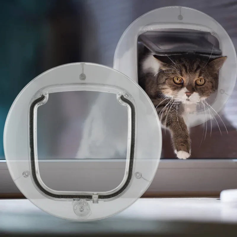 Pet Safety Gate SuppliesCat Door Interior Door Secure Kitten Dog Lock Flap Gate 4 Locking Cat Puppy Door Small Puppy