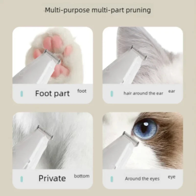 Pet Grooming Clipper Kit - Electric Hair Trimmer for Dogs And Cats with Suction for Feet And Nails Professional Grooming Tools