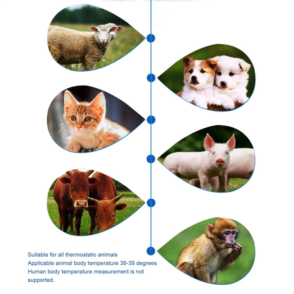 Vet Tech Pet Thermometer, Accurate Fever Detection for Cats Dogs, High-Precision Dual-Mode Animal Health Monitor Pet Supplies