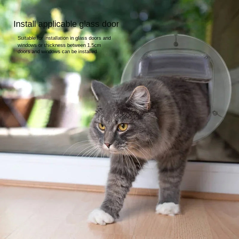 Pet Safety Gate SuppliesCat Door Interior Door Secure Kitten Dog Lock Flap Gate 4 Locking Cat Puppy Door Small Puppy