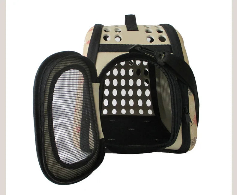 Portable pet travel bag, breathable, foldable, handheld, suitable for dogs and cats