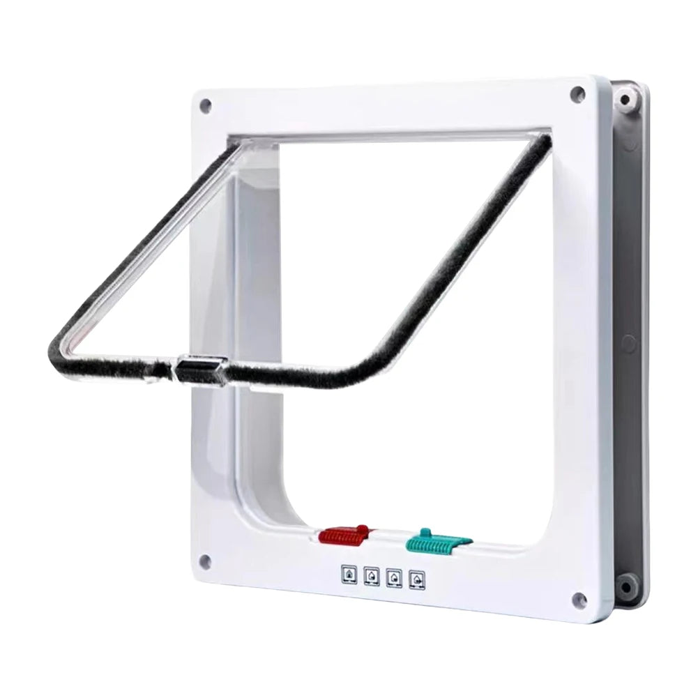 Dog Cat Kitten Flap Puppy Kitten Safety In&out Pet Door with 4 Way Security Lock Door Pet Doors and Sliding Door Safety Pet Door