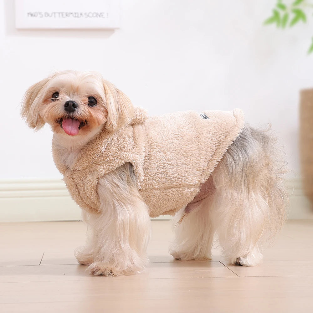 Pet Cats Coat Hoodie For Small Medium Dogs Winter Warm Fleece Puppy Kitten Clothes Jacket Cozy Cute Sphynx Cat Sweater Apparel