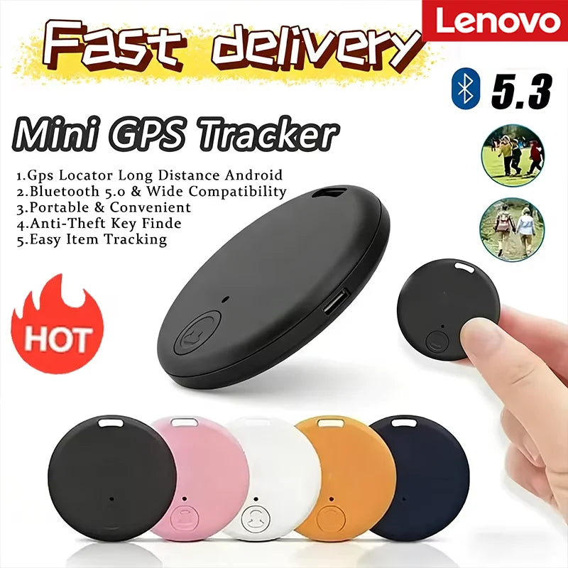 Lenovo Bluetooth 5.3 Anti-Lost Device GPS Smart Tracker Air Tag Pet elderly Kids Wallet Tracking For IOS Android Locator ﻿2026