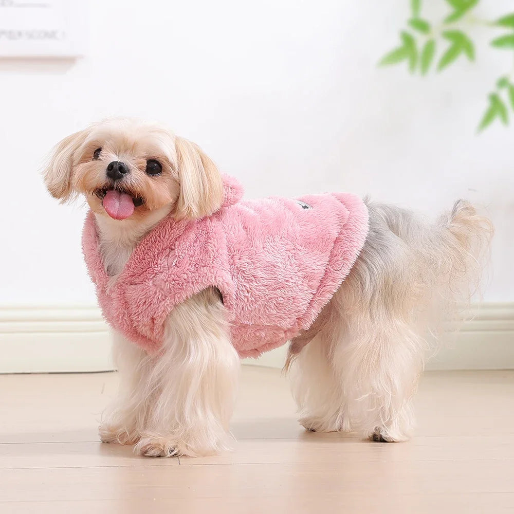 Pet Cats Coat Hoodie For Small Medium Dogs Winter Warm Fleece Puppy Kitten Clothes Jacket Cozy Cute Sphynx Cat Sweater Apparel