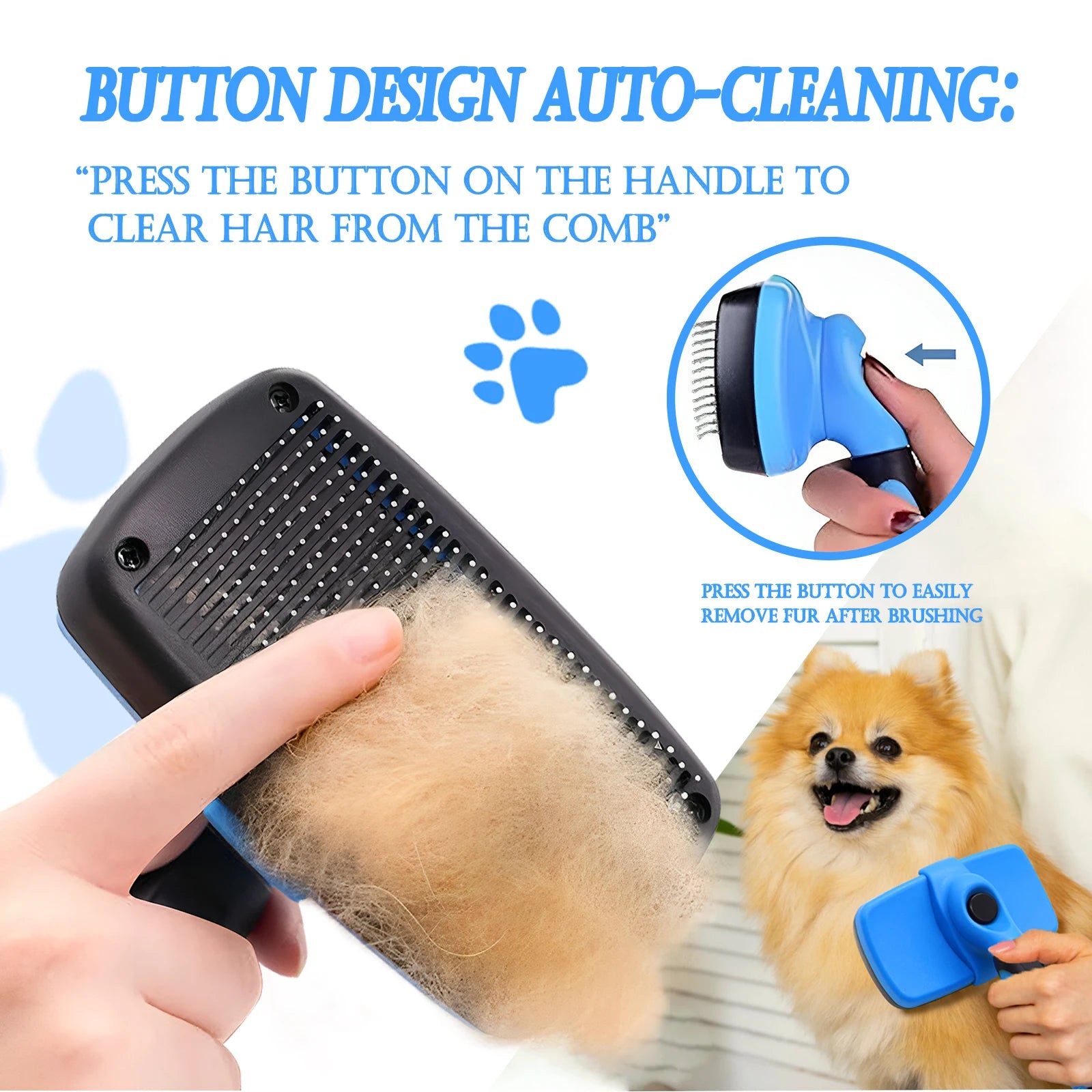 4pcs Professional Pet Grooming Brush Kit Cat Brush fit Long and Short Hair Stainless Steel Comb for Dog Puppy Hair Care Supplies