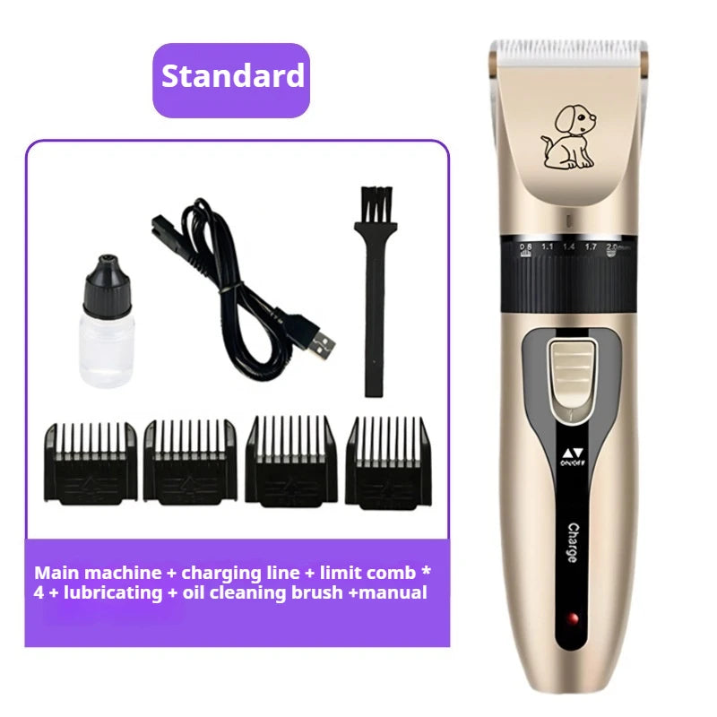 Pet Grooming Clippers Kit,low Noise, Electric Quiet, Rechargeable, Pet Hair Thick Coats Clippers Trimmers Set, For Dogs, Cats,