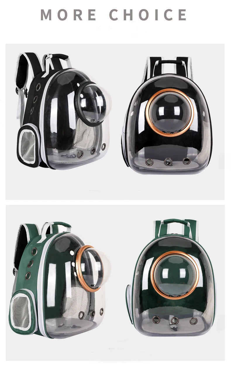 Pet Cat Travel Carrying Bag Space Pet Backpacks Breathable Portable Transparent Puppy Dog Transport Carrier Space Capsule Bags