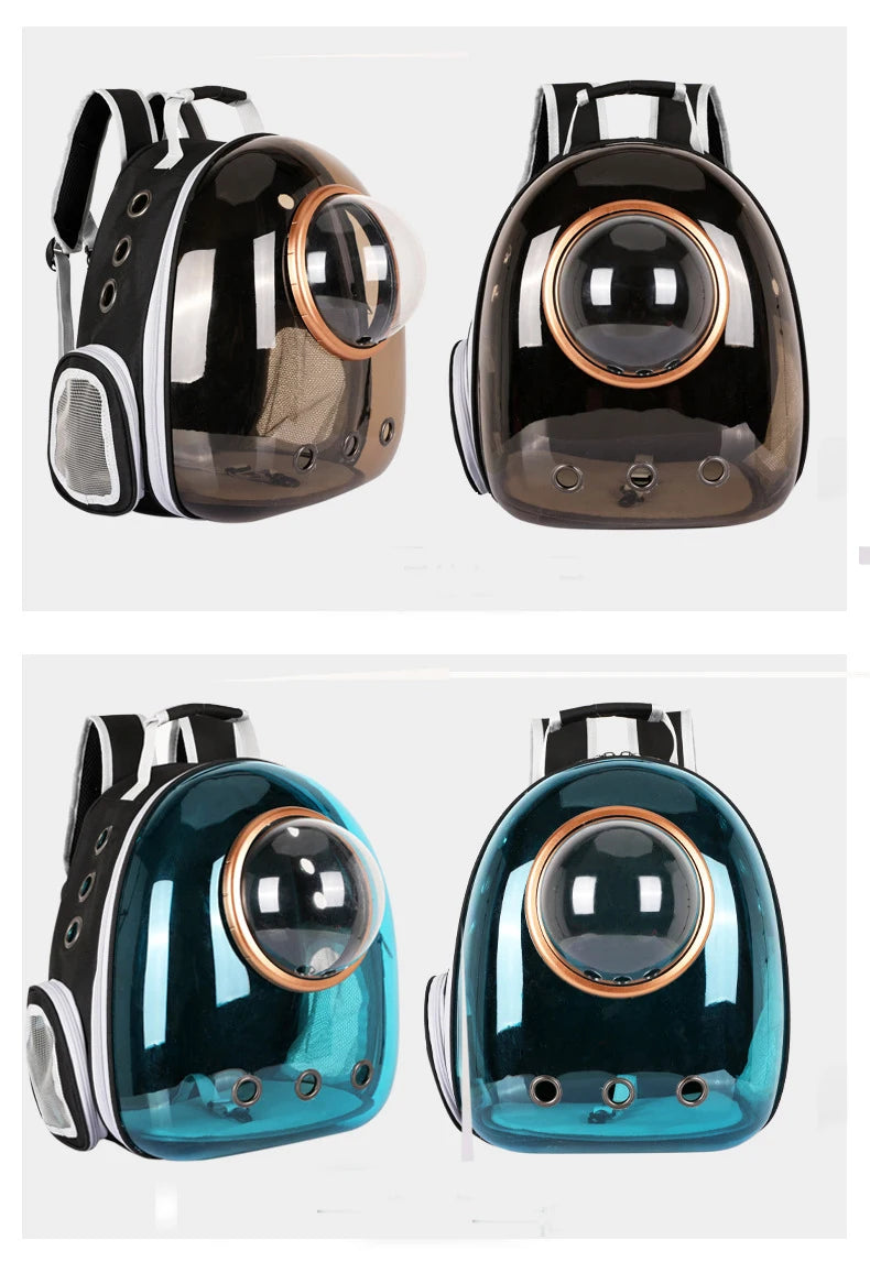 Pet Cat Travel Carrying Bag Space Pet Backpacks Breathable Portable Transparent Puppy Dog Transport Carrier Space Capsule Bags