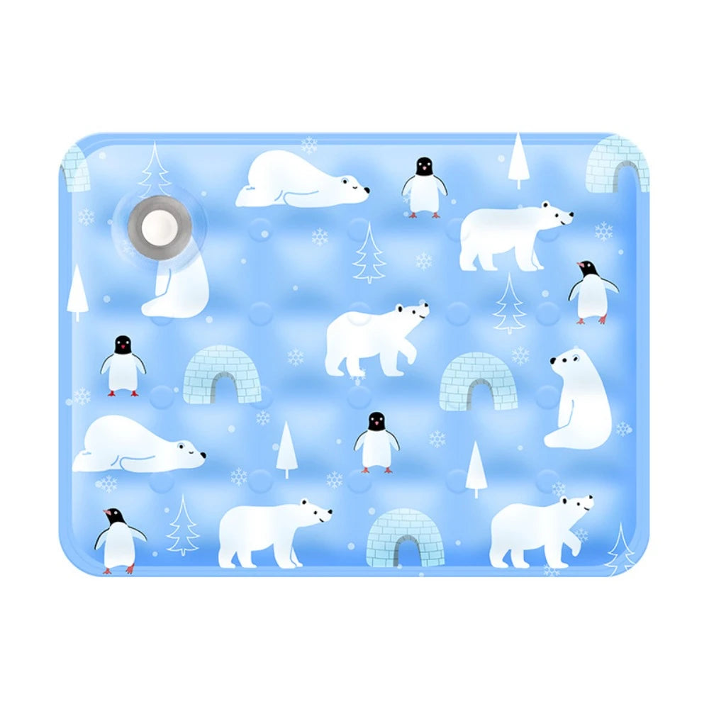 Ice Gel Pet Cooling Mat, Self Water Adding, Moisture-proof Cold Sleeping Pad for Small Large Dogs Cats Summer Indoor Use