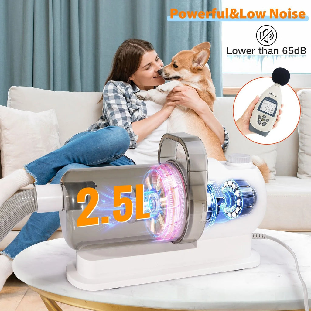 Pet Grooming Tools Vacuum Suction Electronic Pet Hair Professional Grooming Kit Clippers for Cats Dog Brush