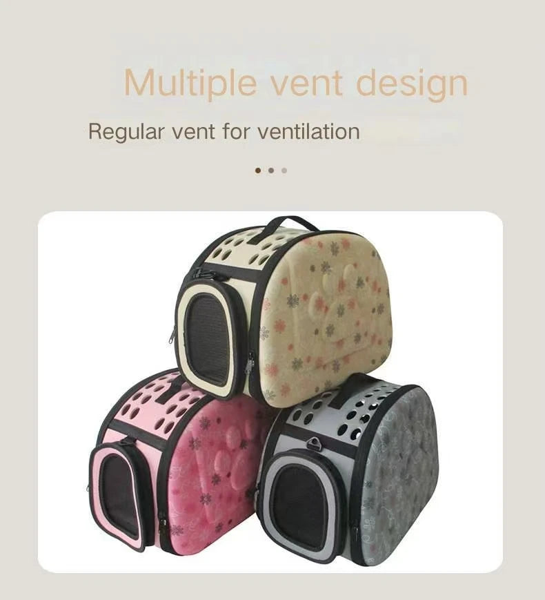 Portable pet travel bag, breathable, foldable, handheld, suitable for dogs and cats