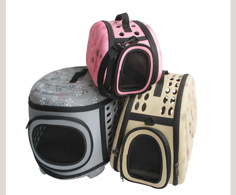 Portable pet travel bag, breathable, foldable, handheld, suitable for dogs and cats