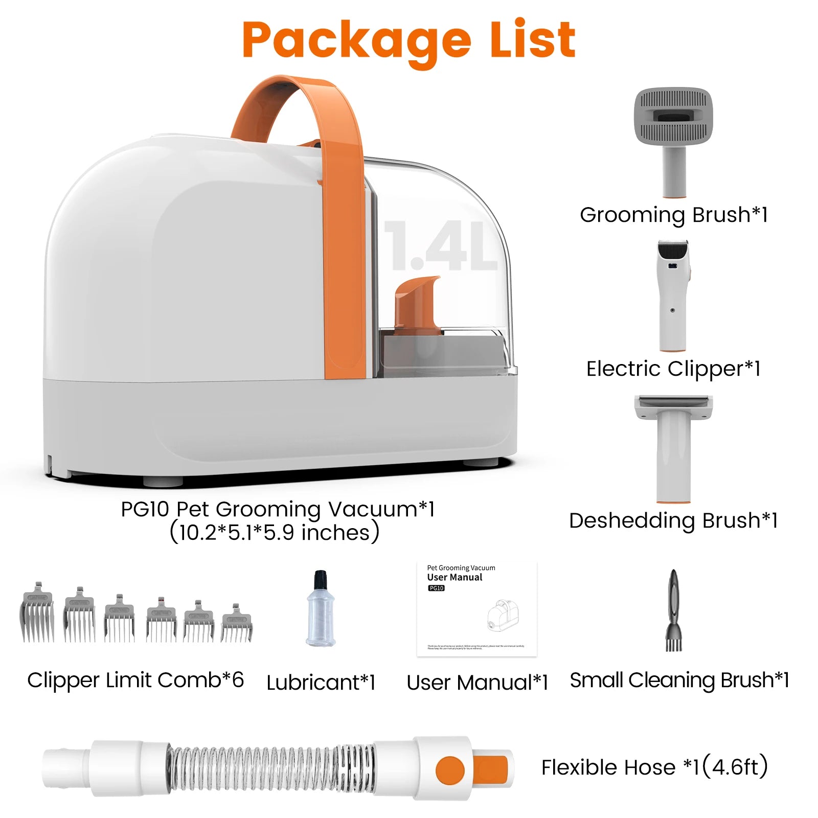 Pet Grooming Kits Cat Hair Remover Brush Comb Dog Nail Clipper Grinder Tool for Pet Cleaning Grooming Products