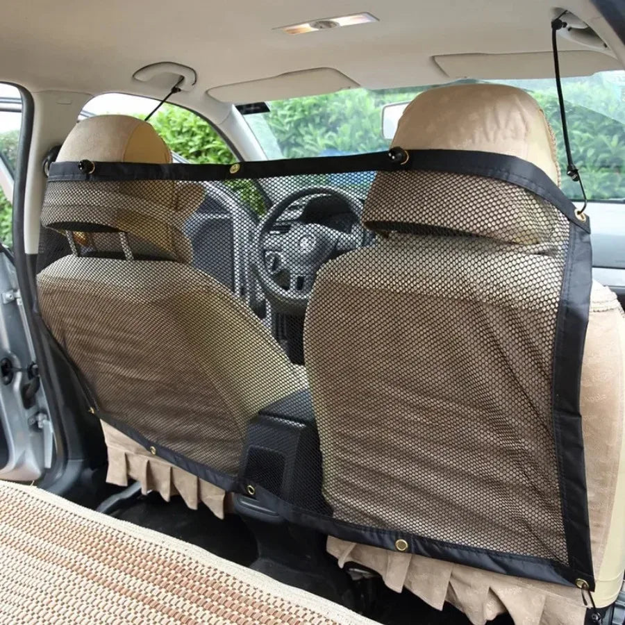 Pet Car Anti-Collision Mesh | Auto-Closing Safety Barrier | Dual-Purpose Isolation Net  Pet Divider Universal Vehicle Protector