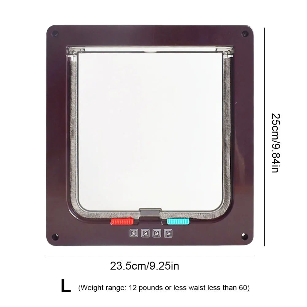 Dog Cat Kitten Flap Puppy Kitten Safety In&out Pet Door with 4 Way Security Lock Door Pet Doors and Sliding Door Safety Pet Door