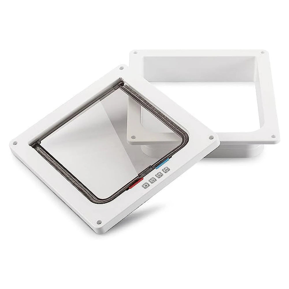 Dog Cat Kitten Flap Puppy Kitten Safety In&out Pet Door with 4 Way Security Lock Door Pet Doors and Sliding Door Safety Pet Door