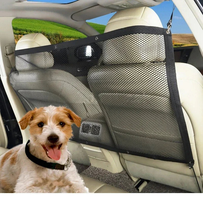 Pet Car Anti-Collision Mesh | Auto-Closing Safety Barrier | Dual-Purpose Isolation Net  Pet Divider Universal Vehicle Protector