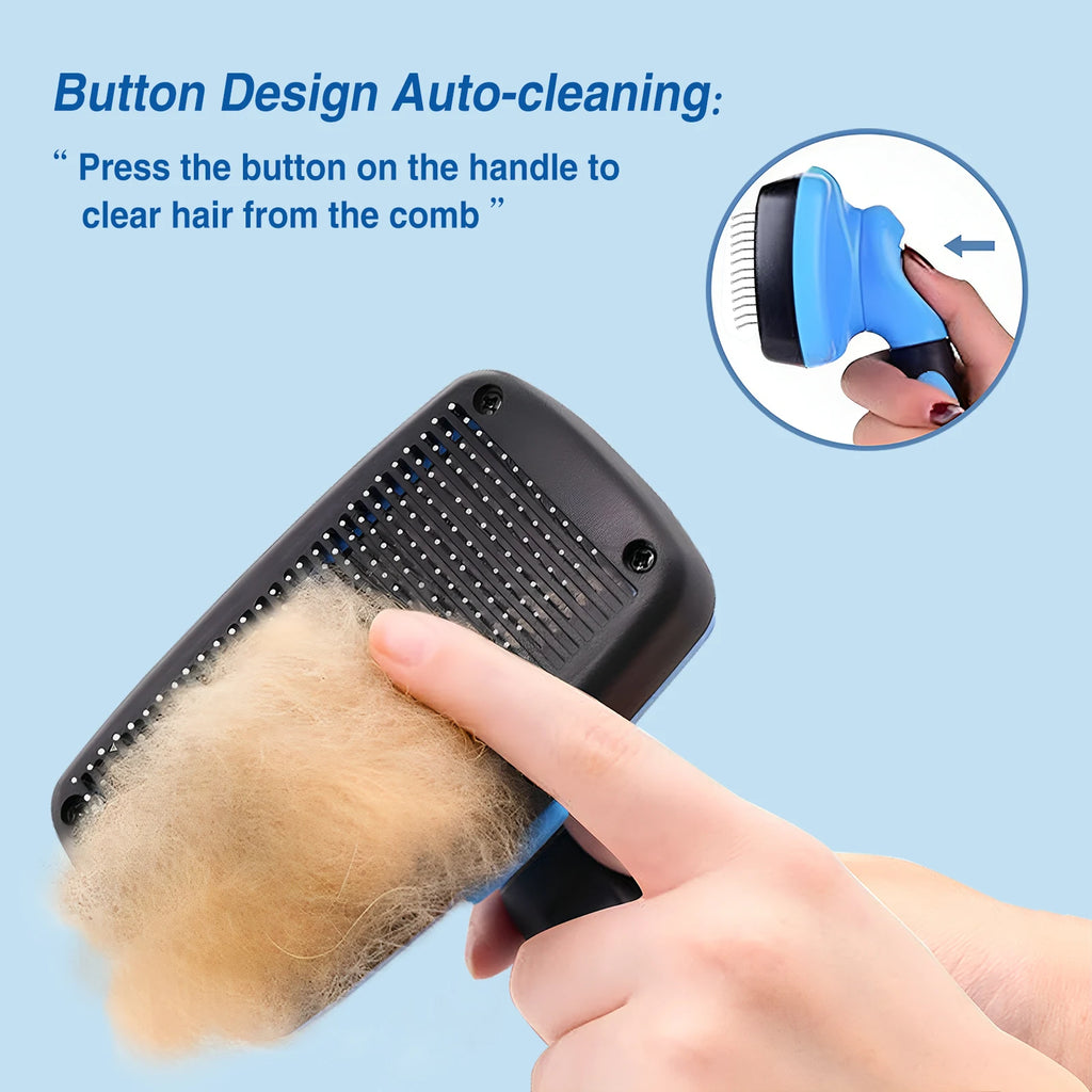 4pcs Professional Pet Grooming Brush Kit Cat Brush fit Long and Short Hair Stainless Steel Comb for Dog Puppy Hair Care Supplies