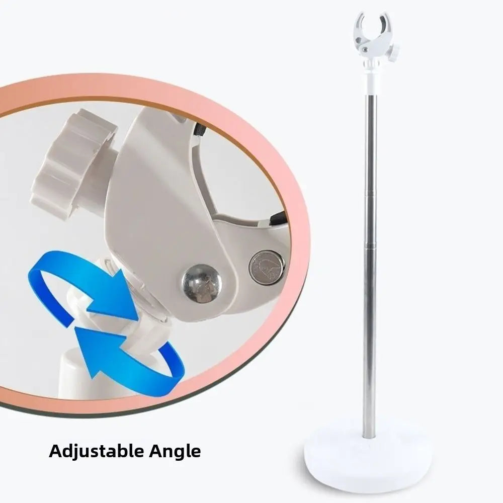 Retractable Pet Hair Dryer Stand Adjustable Height Rotatable Hairdryer Storage Rack Stable Base Universal